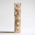 Jarrones-Vidrio-12x12x40 cm-Transparente-Beige-Estilo floral romántico