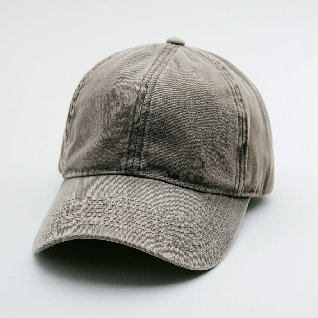 Gorras de Béisbol-Algodón-29 x 20 x 13 cm-Gris topo lavado-Casual clásico
