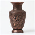 Jarrones-Cobre-20x20x35 cm-Cobre-Marrón-Estilo oriental artesanal