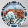 Bandejas Decorativa-Ceramica-34 x 34 x 3 cm-Azul-Blanco-Marron-Turquesa-Persa