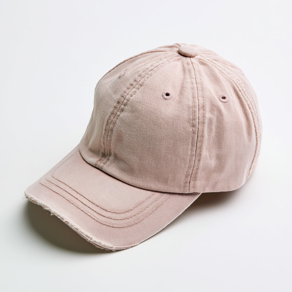 Gorras de Béisbol-Algodón-27 x 19 x 12 cm-Rosa empolvado-Vintage