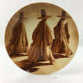 Bandejas Decorativa-Ceramica-36 x 36 x 3 cm-Marron-Beige-Artistico