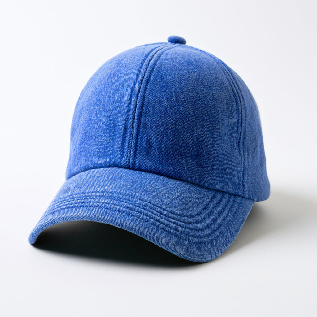 Gorras de Béisbol-Algodón-29 x 20 x 13 cm-Azul real lavado-Deportivo