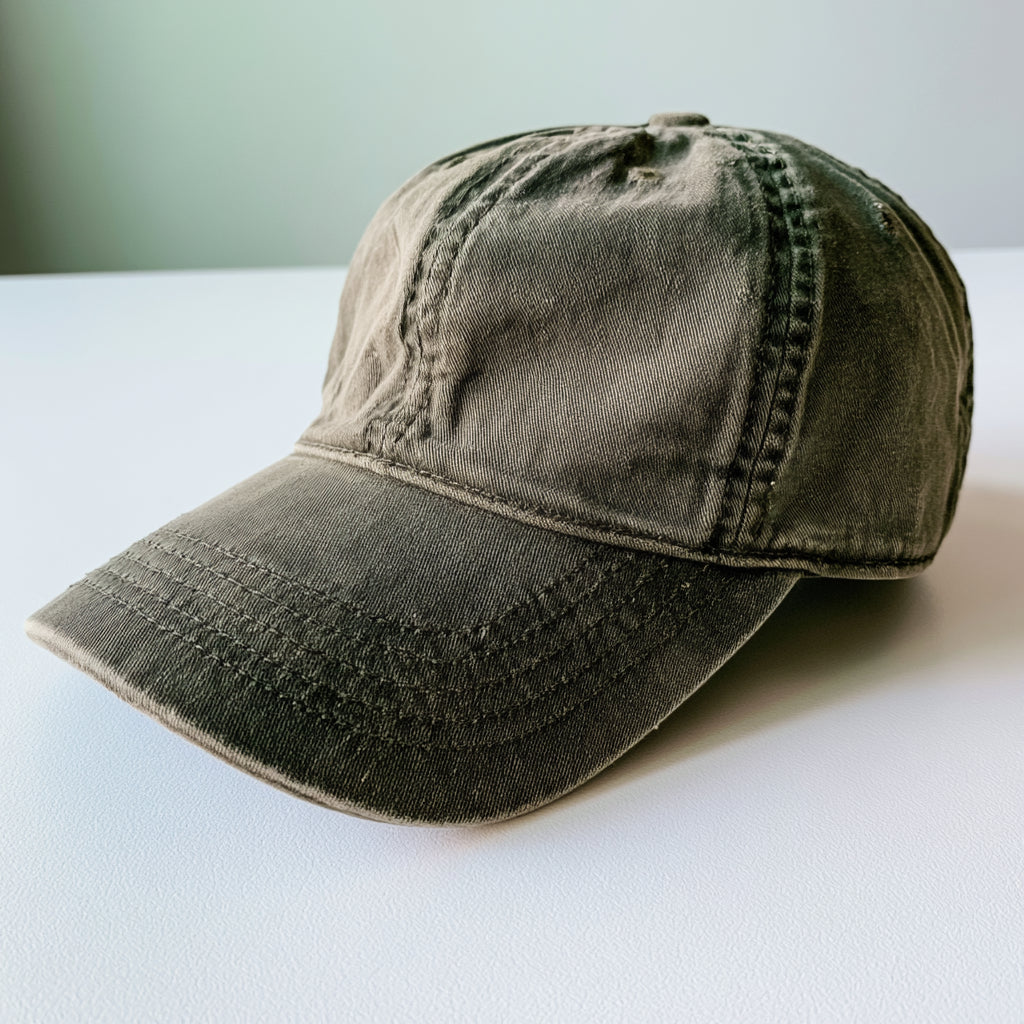 Gorras de Béisbol-Algodón-26 x 18 x 12 cm-Verde oliva oscuro-Vintage