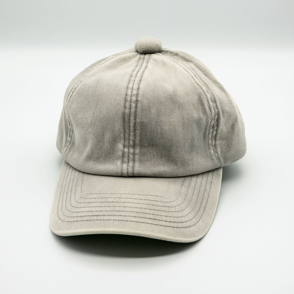 Gorras de Béisbol-Algodón-29 x 20 x 12 cm-Gris marfil lavado-Clásico