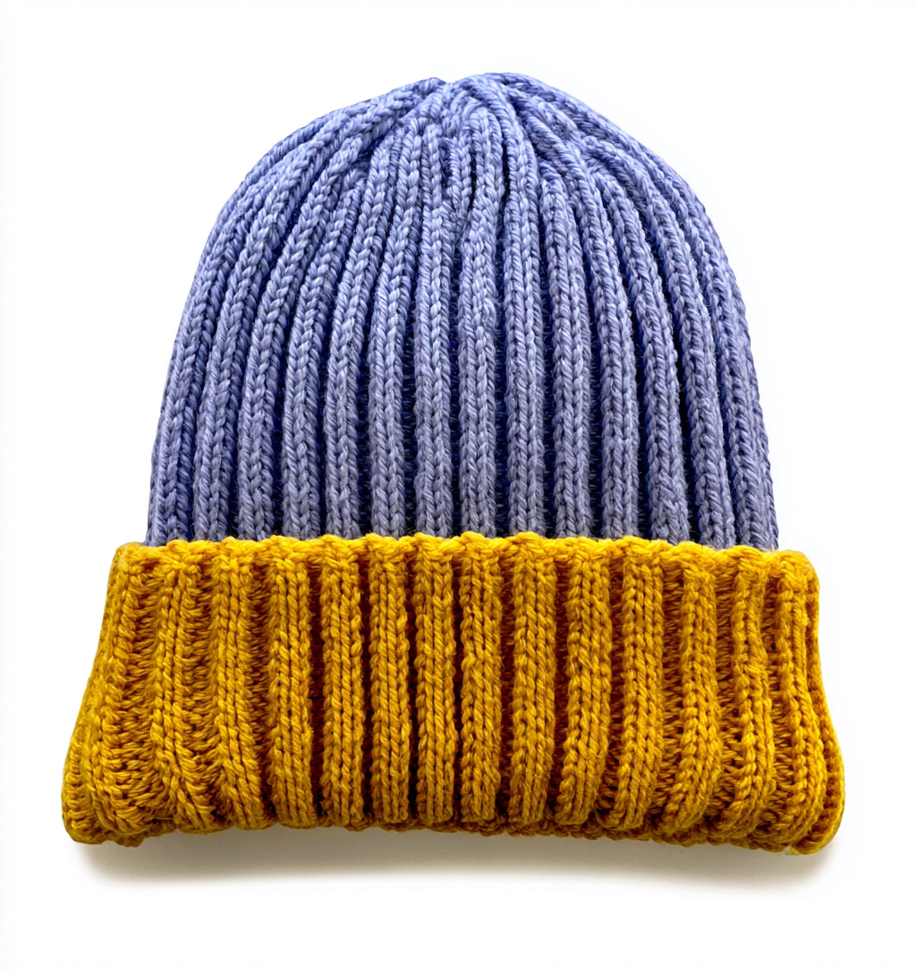 Gorros de Invierno-acrílico-24x22x4 cm-azul lavanda-amarillo-mostaza contemporáneo