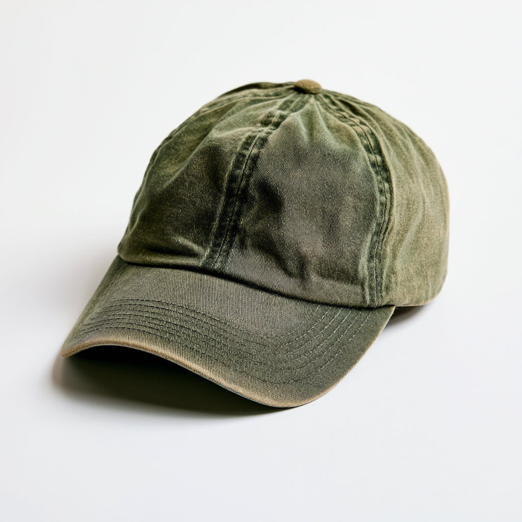 Gorras de Béisbol-Algodón-27 x 18 x 12 cm-Verde oliva vintage-Retro