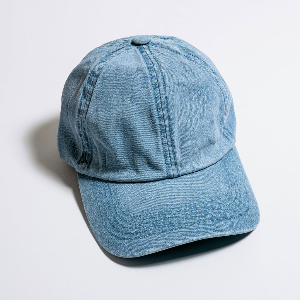 Gorras de Béisbol-Algodón-28 x 19 x 12 cm-Azul denim claro lavado-Casual