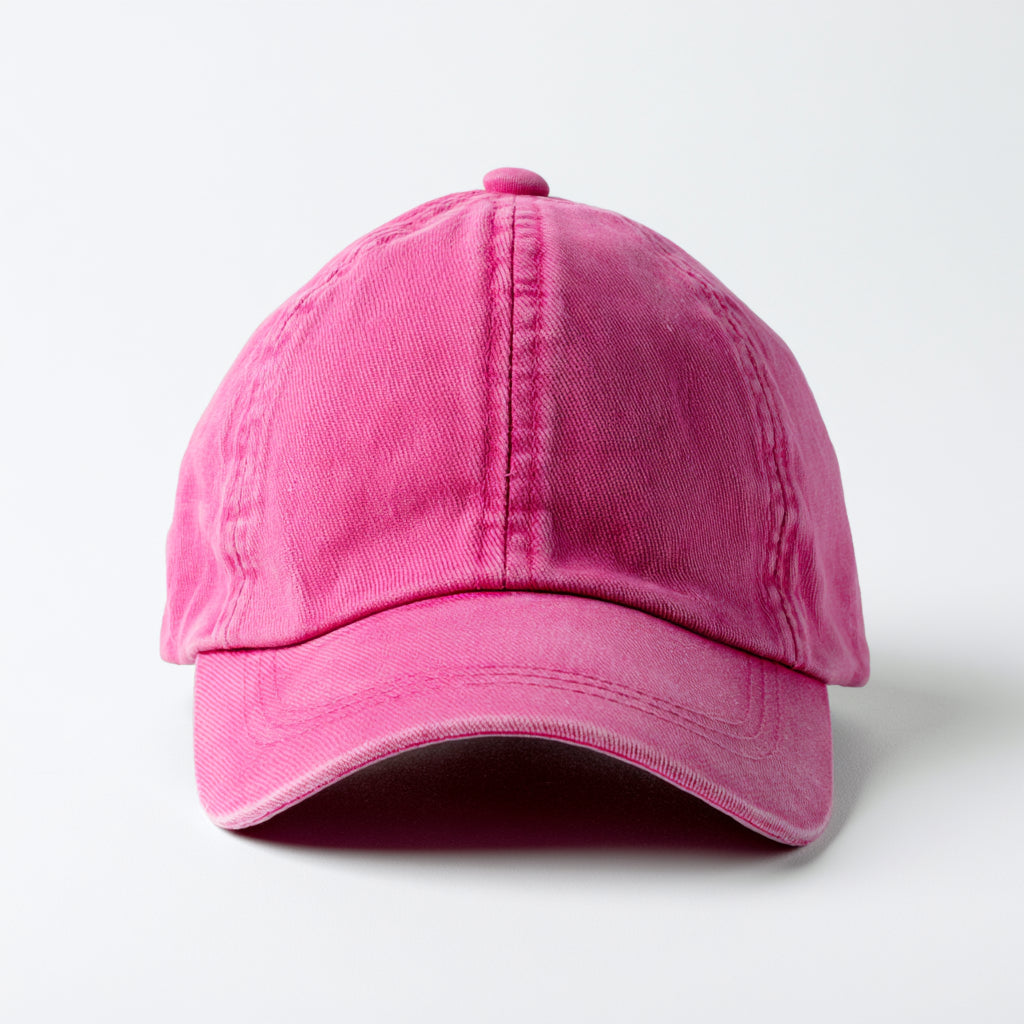 Gorras de Béisbol-Algodón-29 x 20 x 13 cm-Rosa fucsia lavado-Moda casual