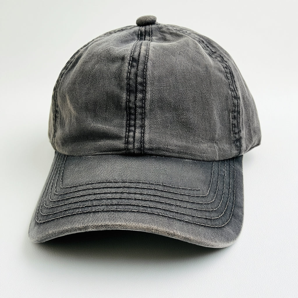 Gorras de Béisbol-Algodón-29 x 20 x 13 cm-Gris antracita lavado-Vintage