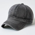 Gorras de Béisbol-Algodón-28 x 19 x 13 cm-Gris carbón lavado-Vintage