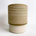 Jarrones-Cerámica-18x18x20 cm-Beige-Marrón claro-Estilo rústico contemporáneo