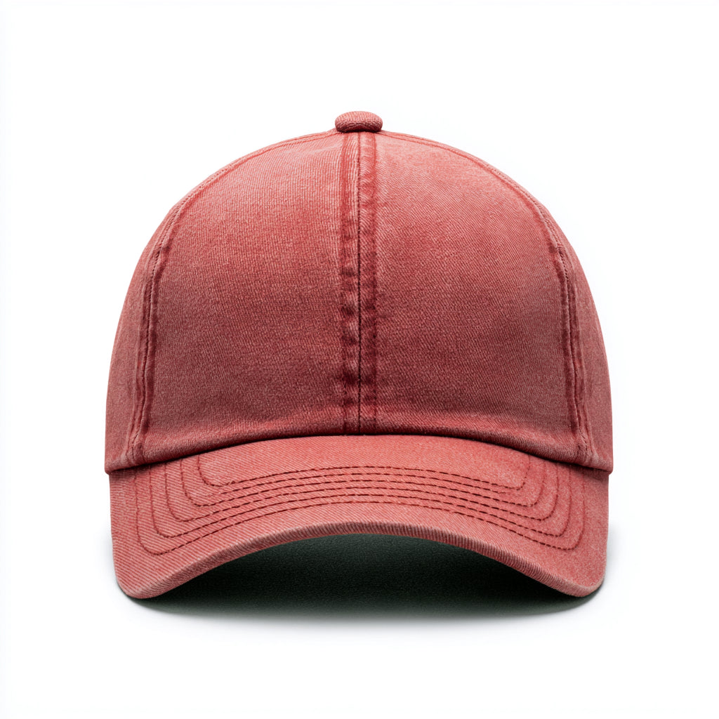 Gorras de Béisbol-Algodón-28 x 20 x 12 cm-Rojo terracota lavado-Vintage