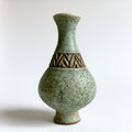Jarrones-Cerámica-18x18x36 cm-Verde salvia-Marrón-Estilo artesanal rústico